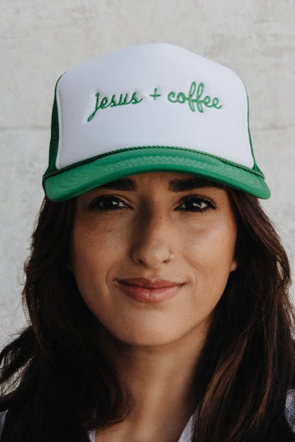 Jesus + Coffee Hat - Green