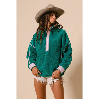 HALF ZIP UP SHERPA JACKET
