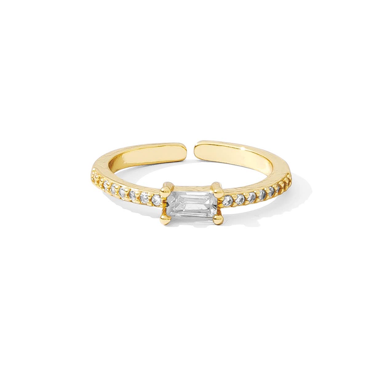 Just A Touch Of Color Pavé Adjustable Ring