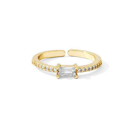 Just A Touch Of Color Pavé Adjustable Ring