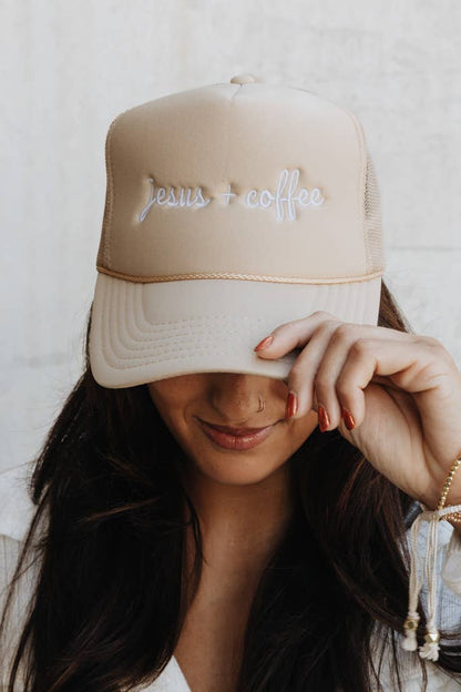 Jesus + Coffee Hat - Tan