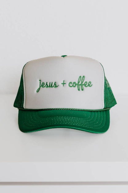 Jesus + Coffee Hat - Green