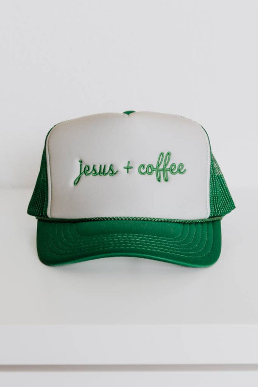 Jesus + Coffee Hat - Green