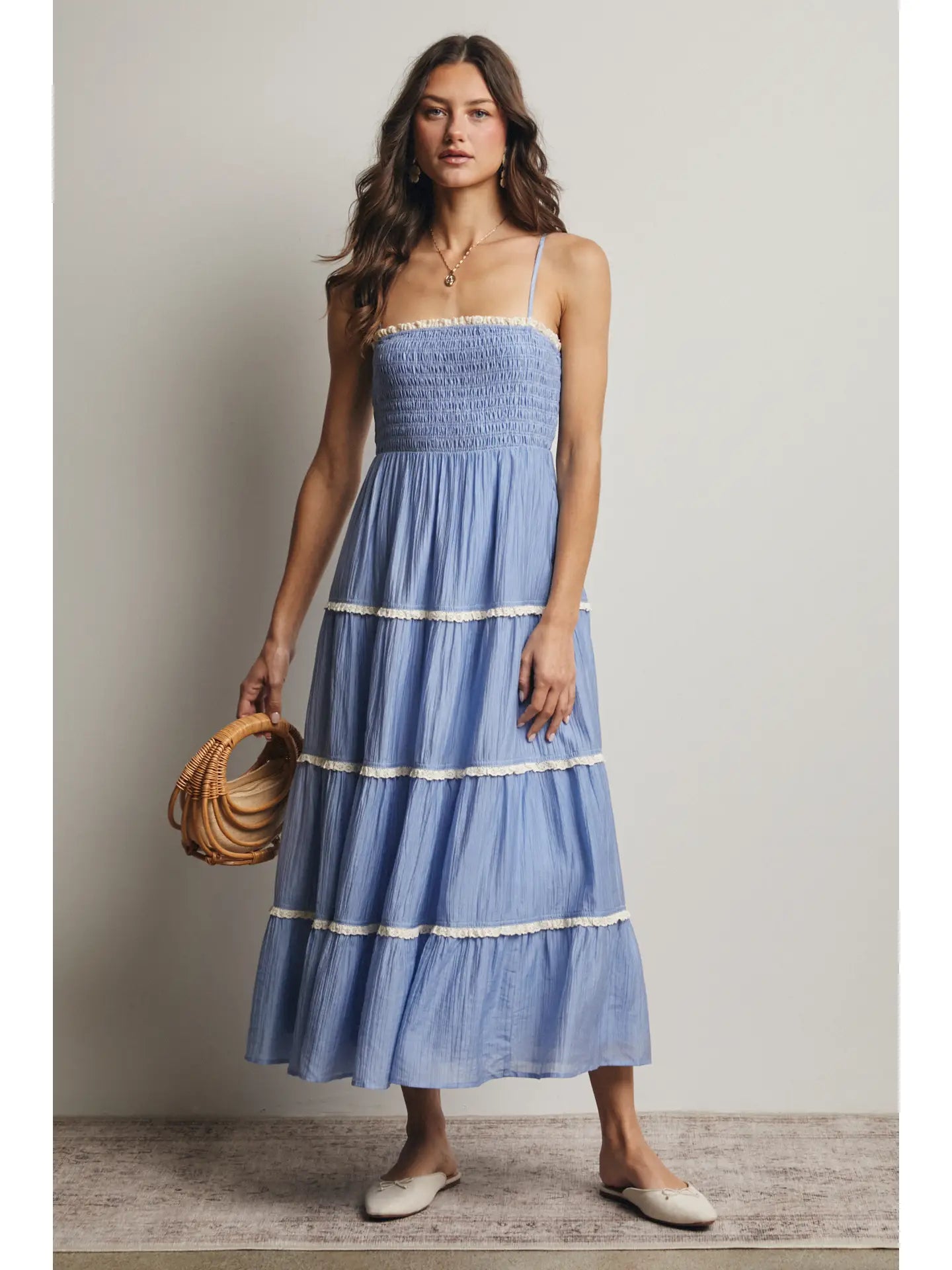 Smocked Tiered Maxi Dress