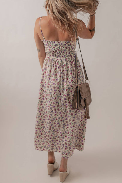 Denny | Bohemian Ditsy Floral Smocked Fit Flare Sundress