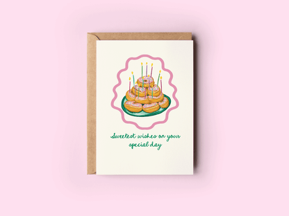 Sweetest Wishes Donuts & Sprinkles Birthday Greeting Card