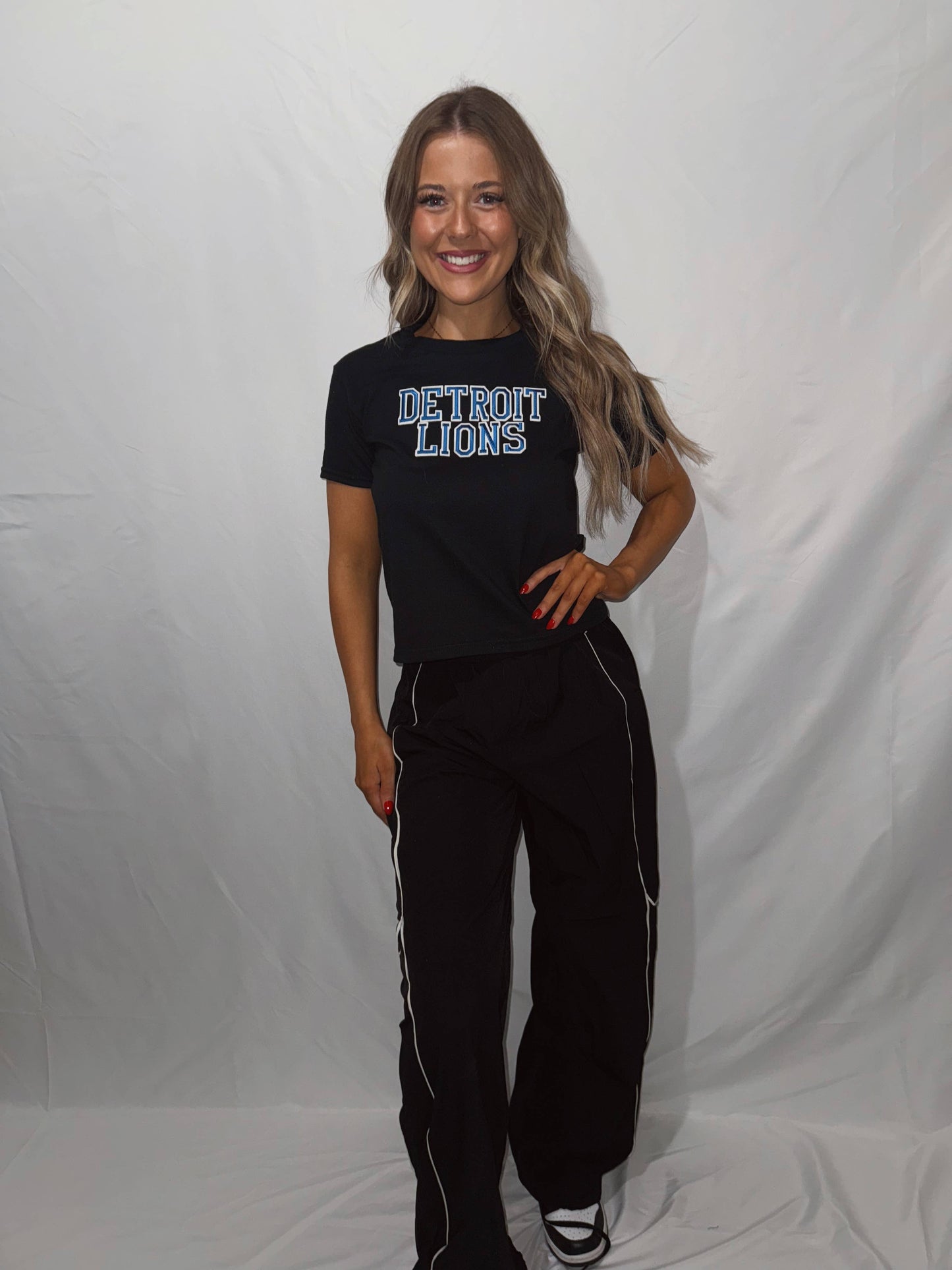 Detroit Lions Simple Patch Baby Tee