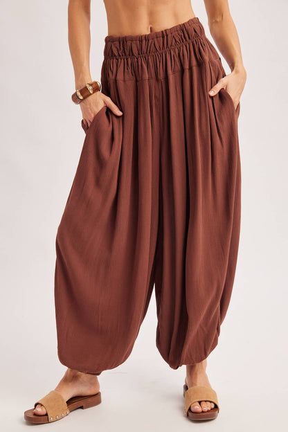 BOHO OVERSIZED DOLMAN TOP AND BALLOON LEG PANTS SET