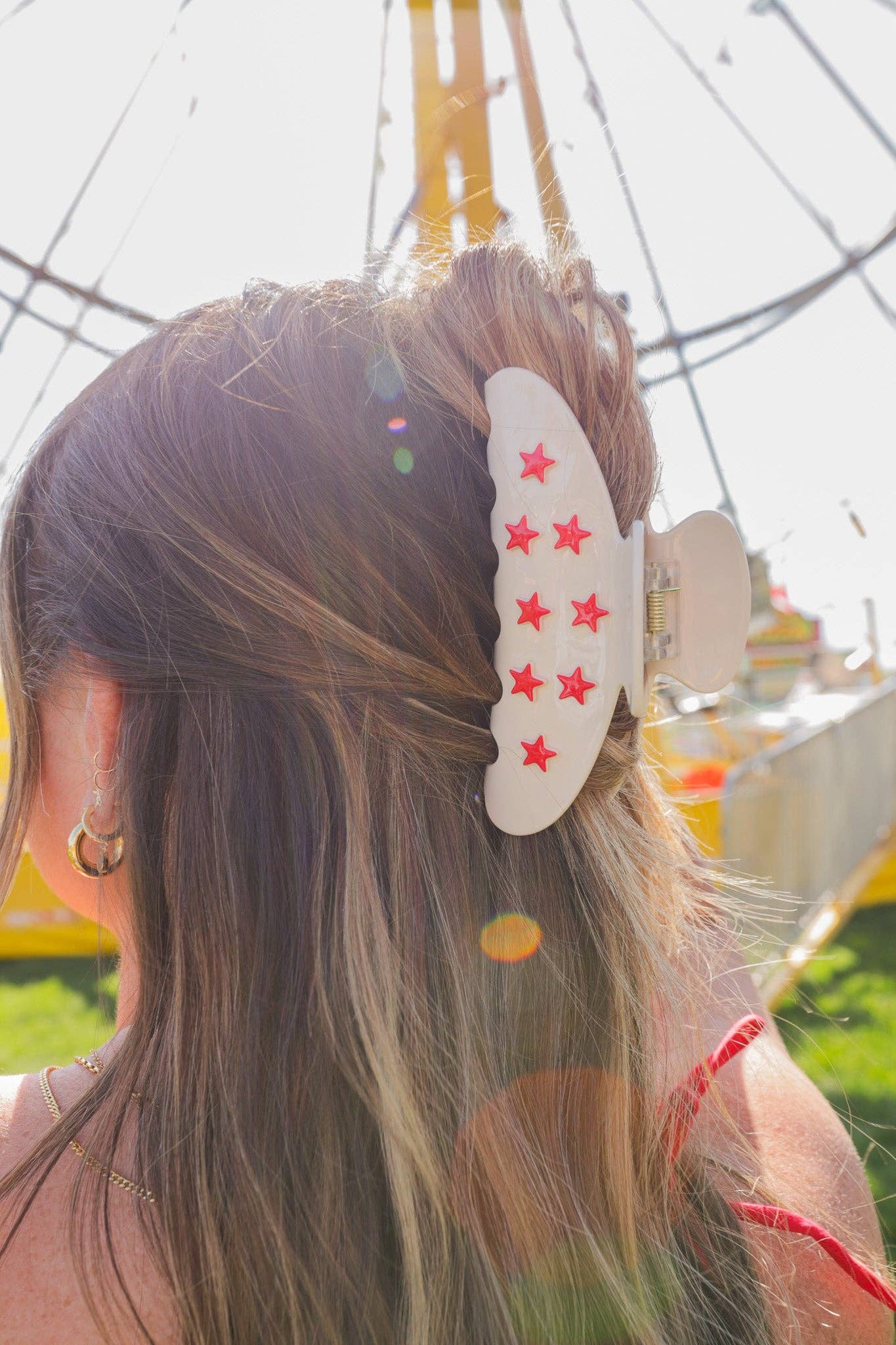 STARGIRL CLAW: WHITE + RED STARS