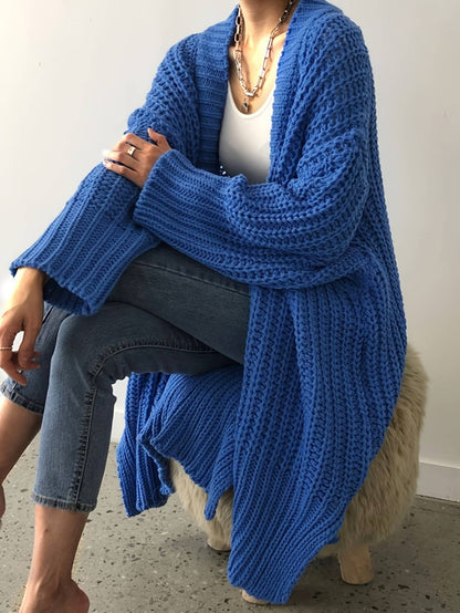 Slouchy Open Front Chunky Cardigan