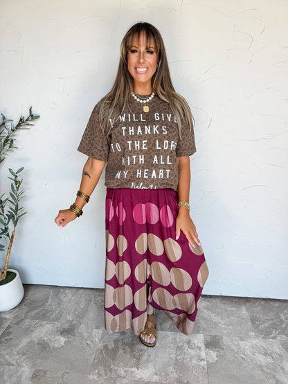 Thanks to the Lord Leopard Tee