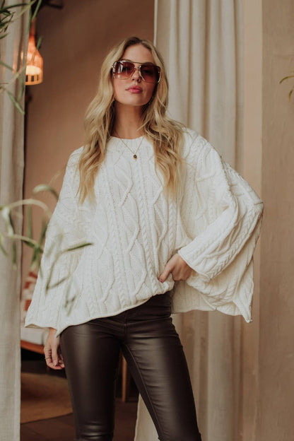 Ivory Cable Knit Sweater