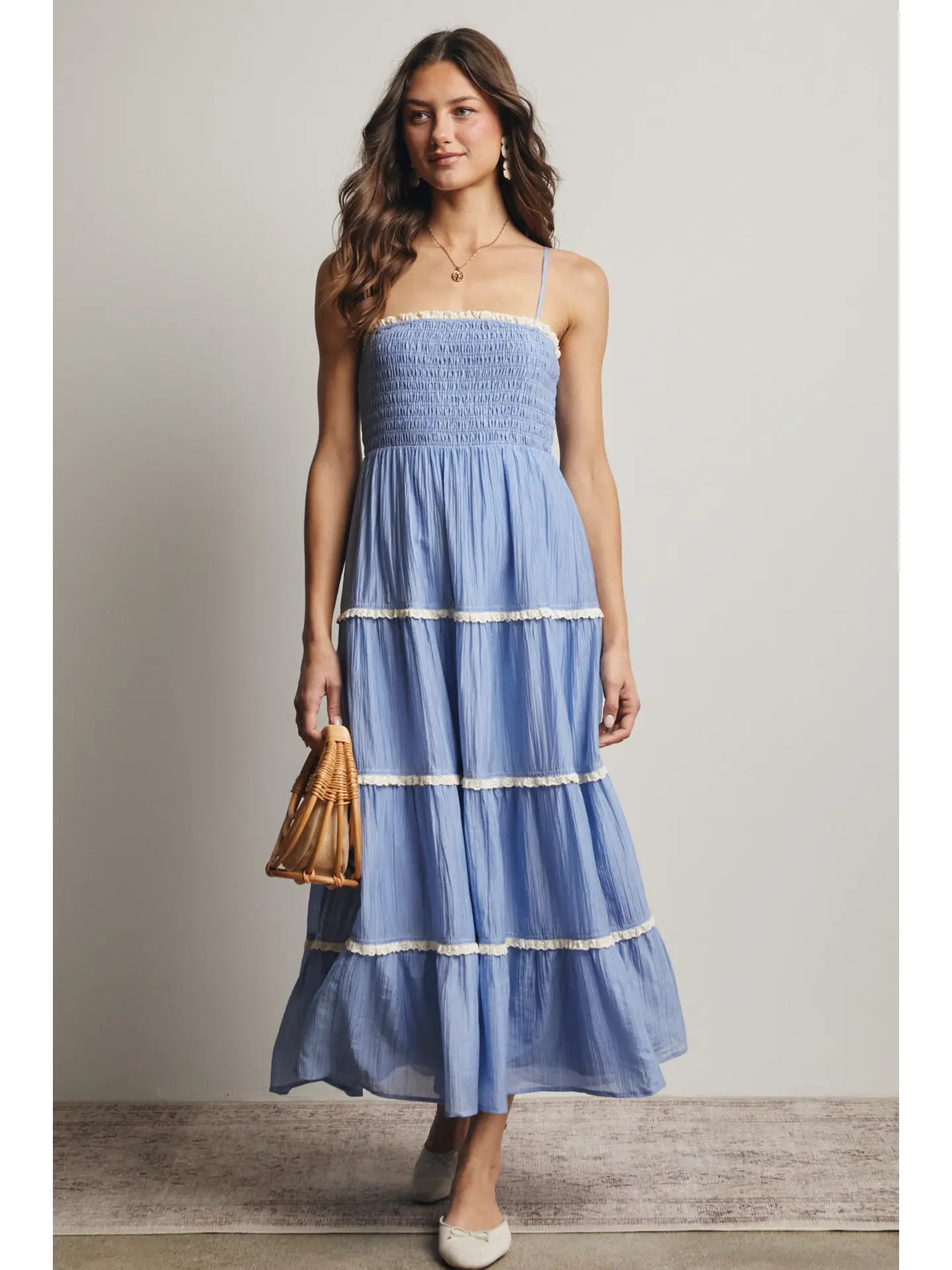 Smocked Tiered Maxi Dress