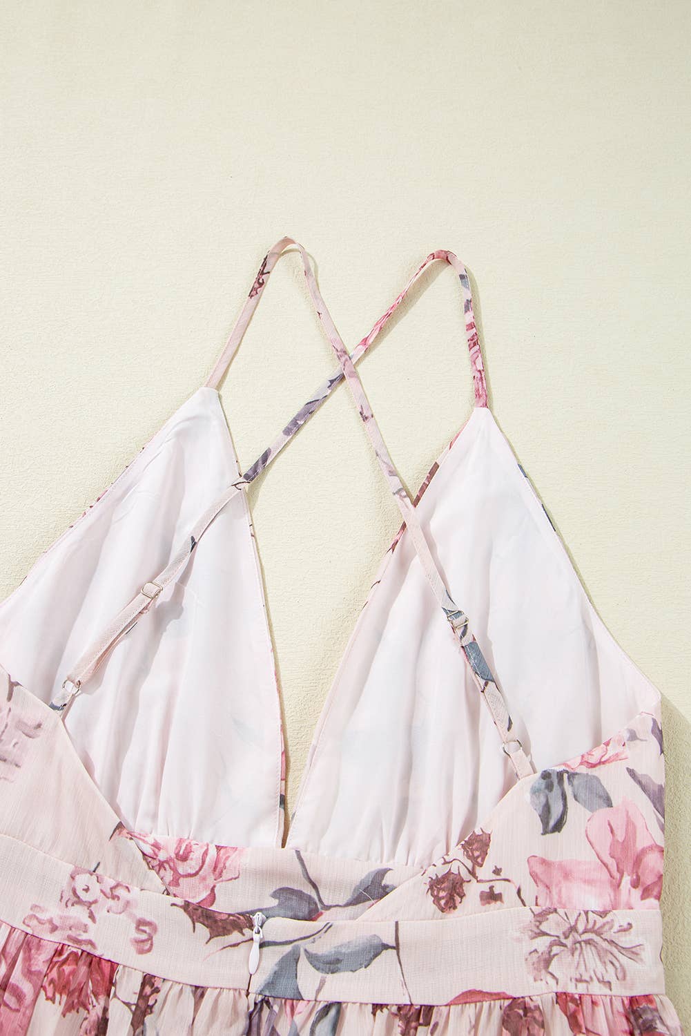 Rachelle | Floral Pleated Empire Waist Backless Dress