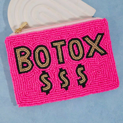 Botox Money Seed Beaded Coin Purse: MULTI