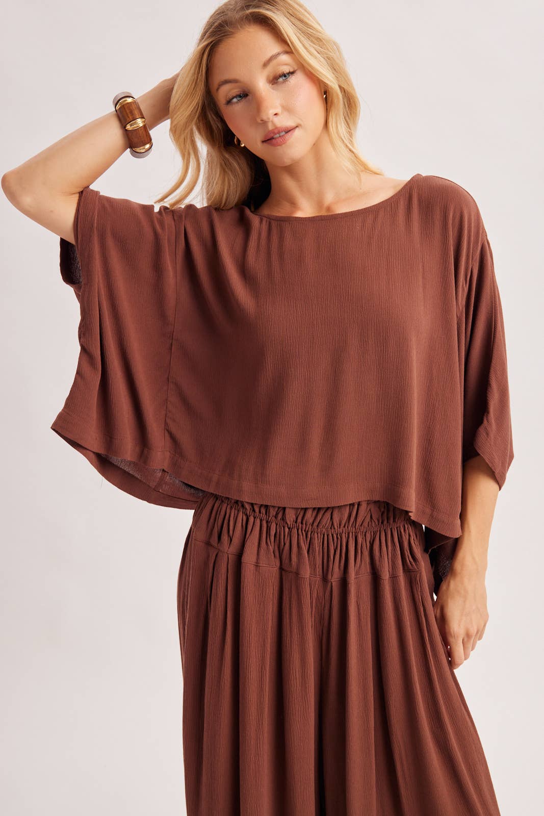 BOHO OVERSIZED DOLMAN TOP AND BALLOON LEG PANTS SET
