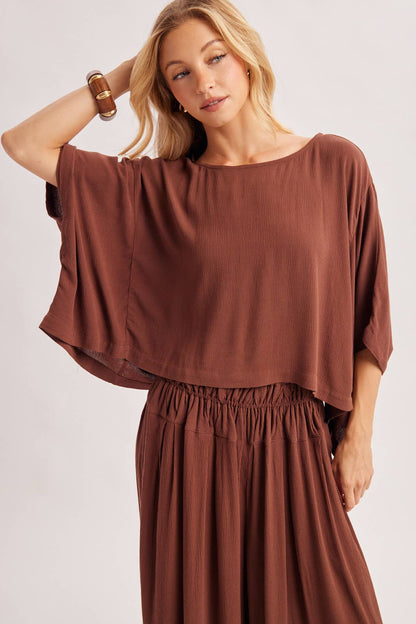 BOHO OVERSIZED DOLMAN TOP AND BALLOON LEG PANTS SET