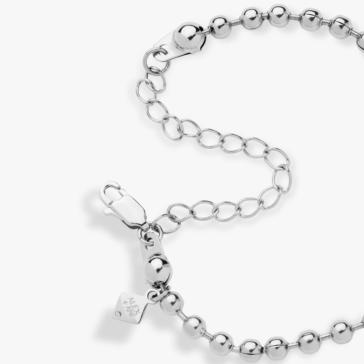 Cross Ball Chain Bracelet: Stainless Steel Gold
