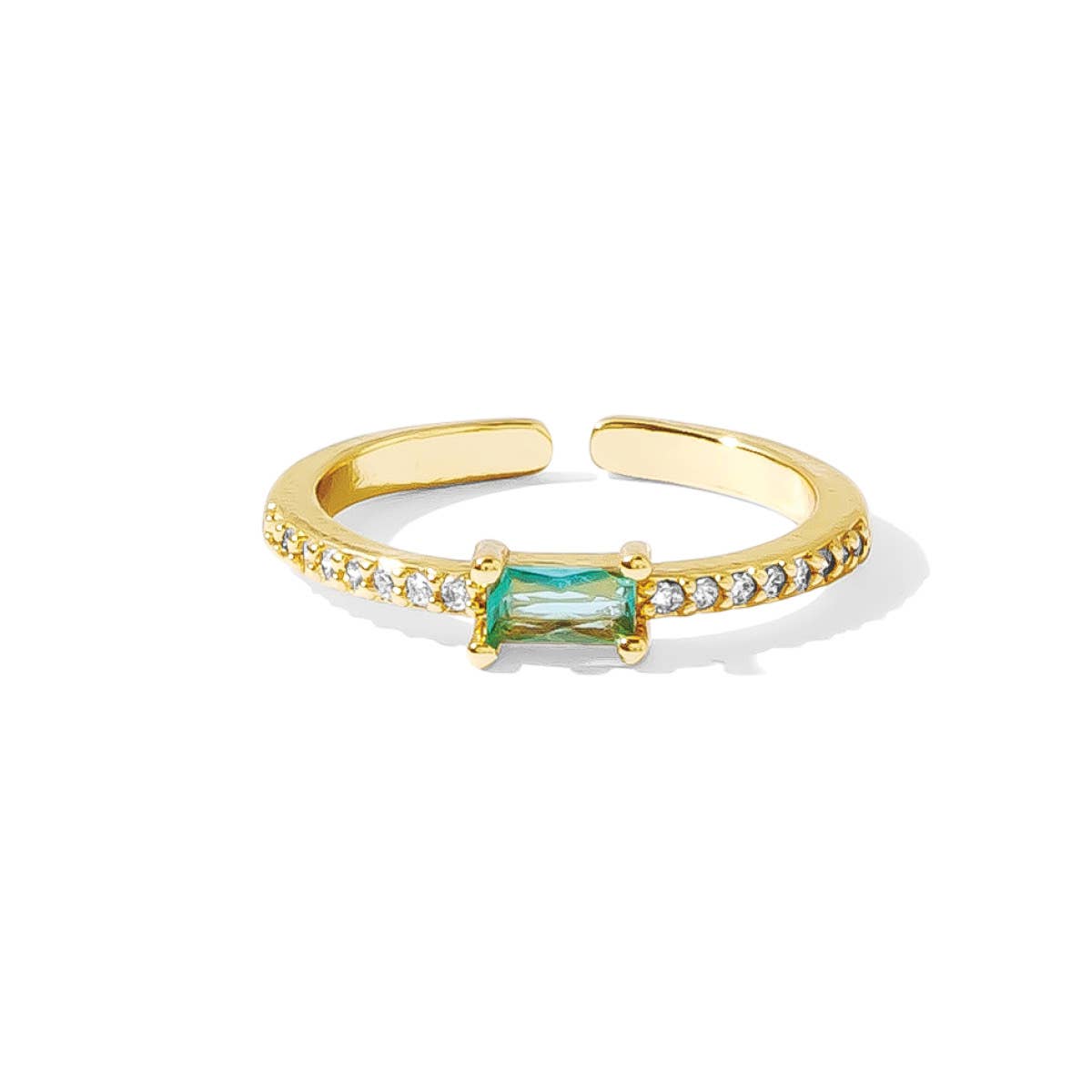 Just A Touch Of Color Pavé Adjustable Ring