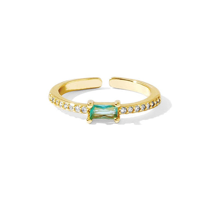 Just A Touch Of Color Pavé Adjustable Ring