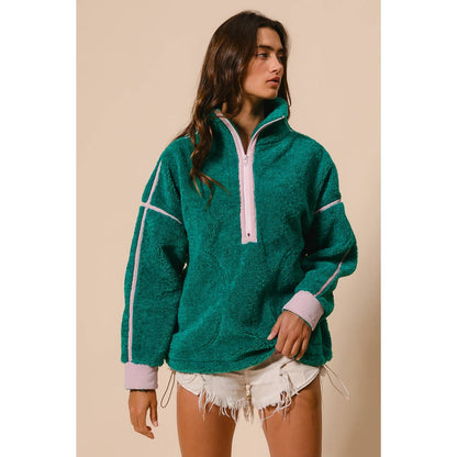 HALF ZIP UP SHERPA JACKET