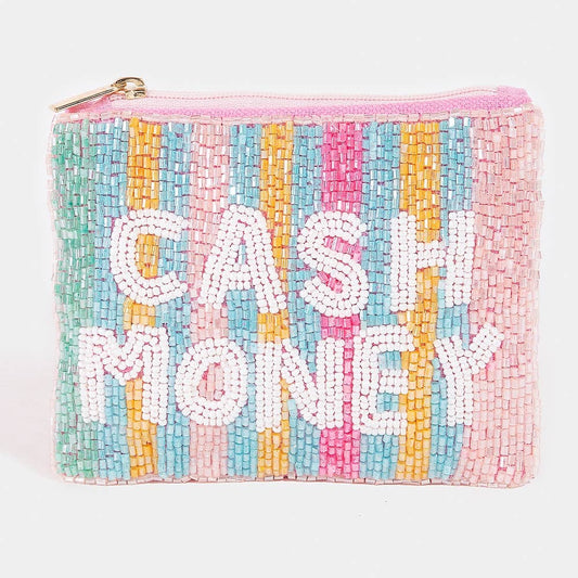 Cash Money Print Coin Purse