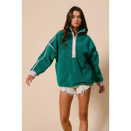 HALF ZIP UP SHERPA JACKET