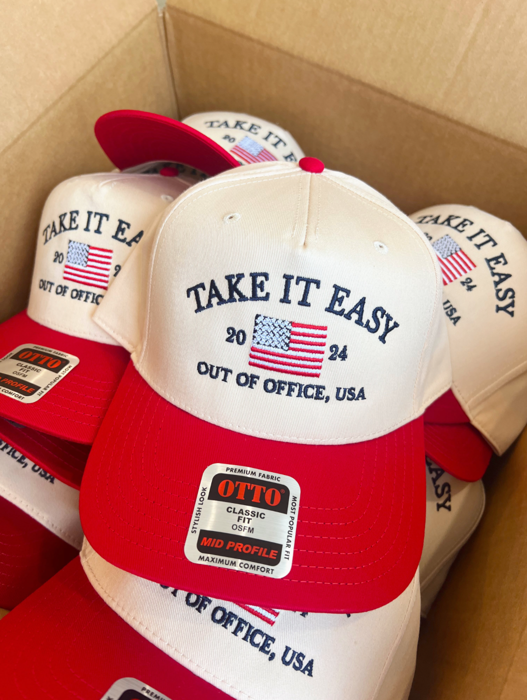 Take It Easy 2024 Vintage Trucker Hat