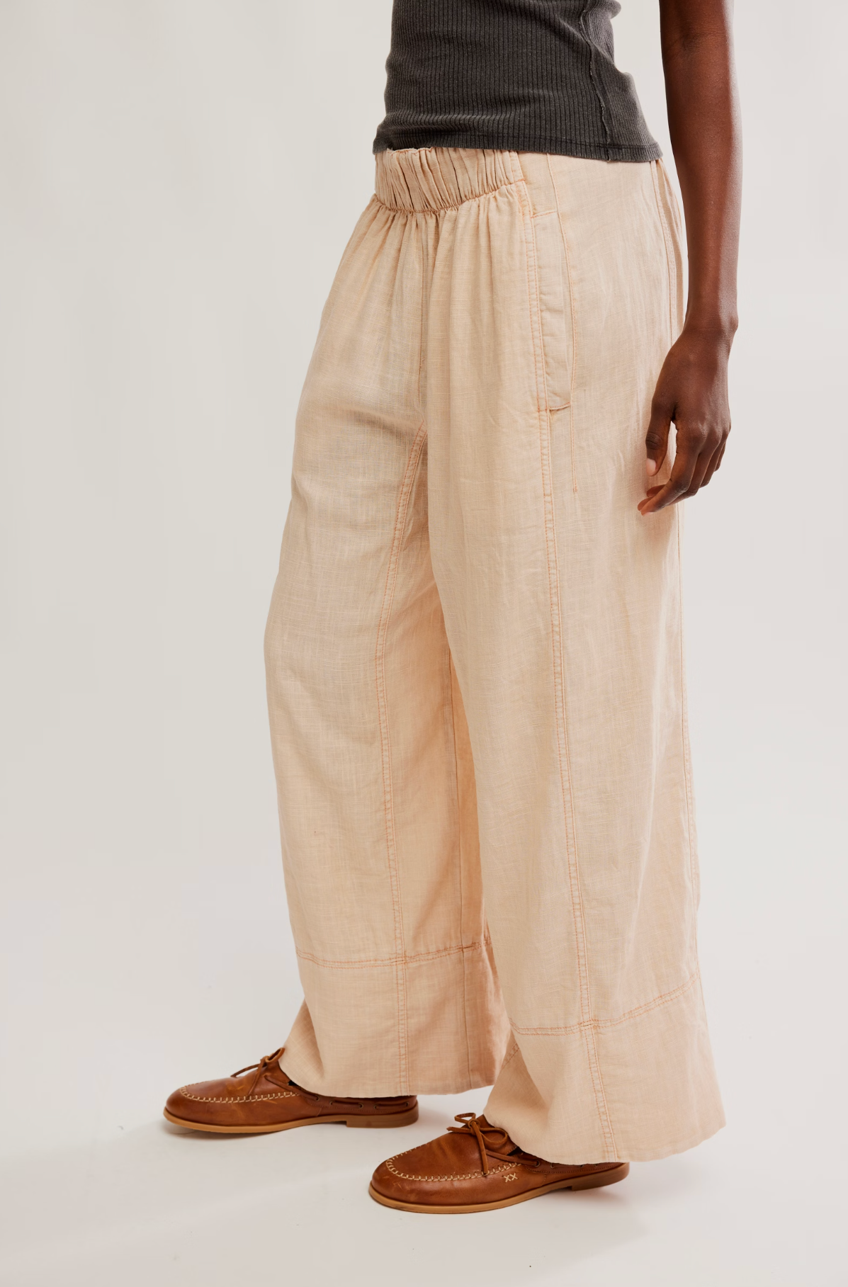 Free People | Days End Linen Pull On Pants