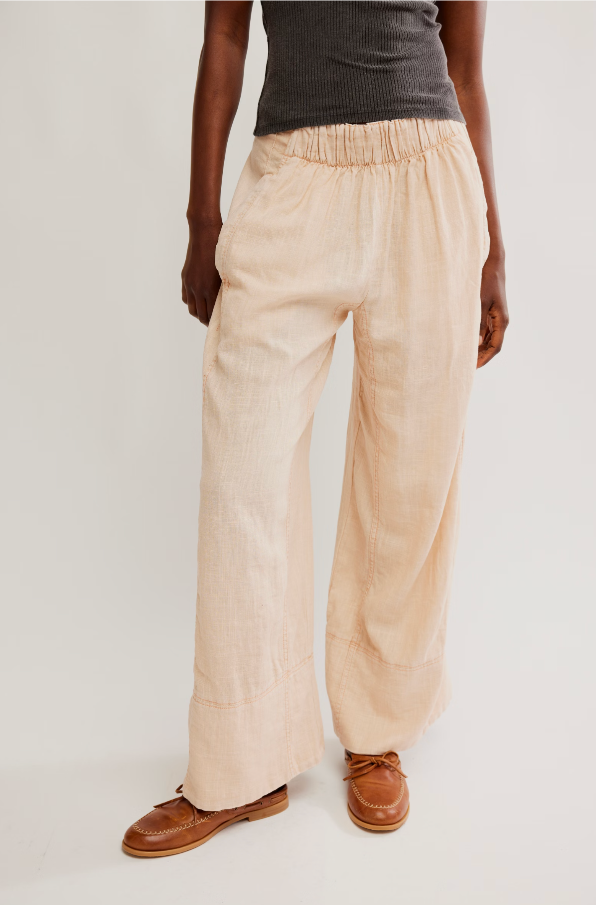 Free People | Days End Linen Pull On Pants