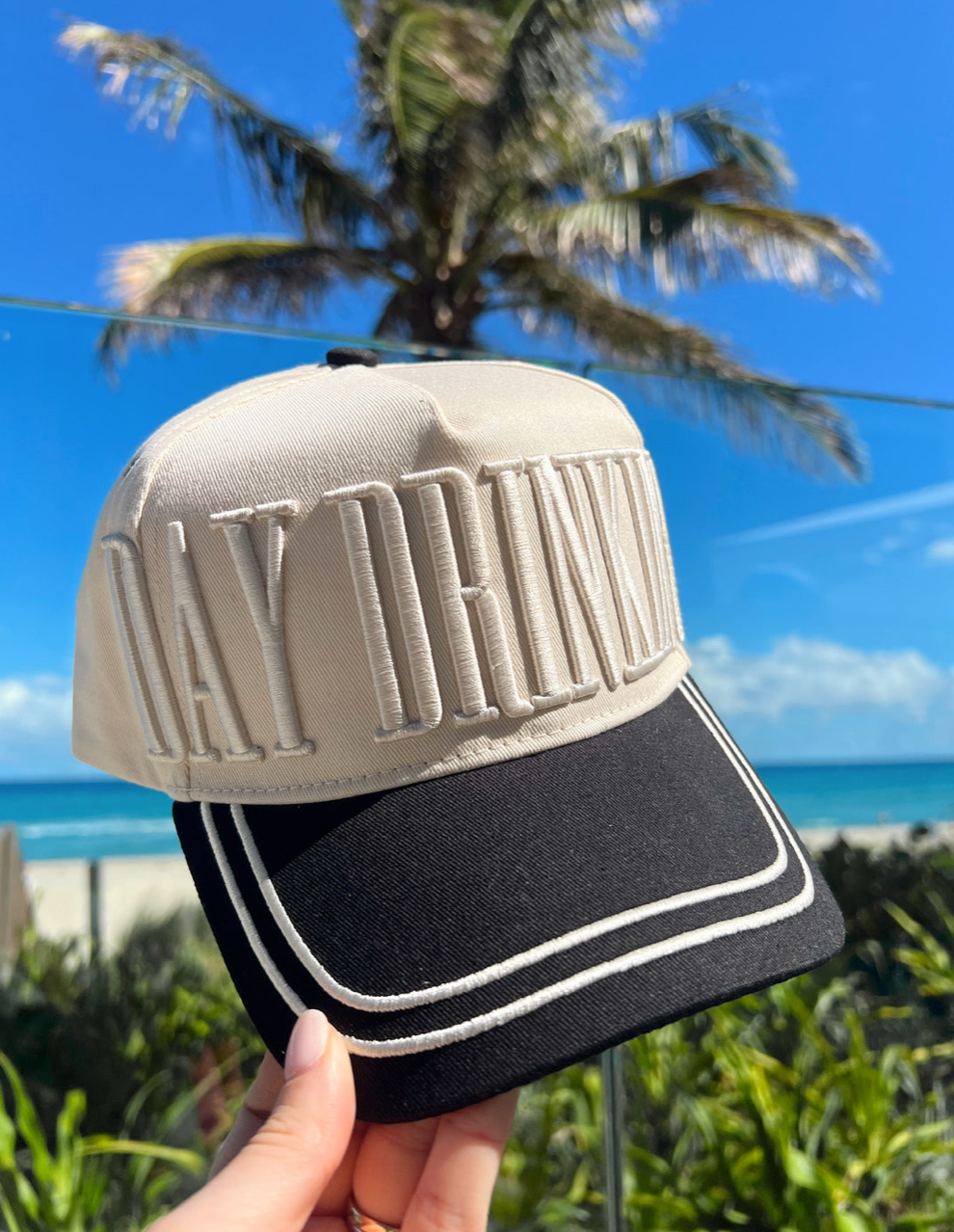 Day Drinking - Black Vintage Trucker Hat