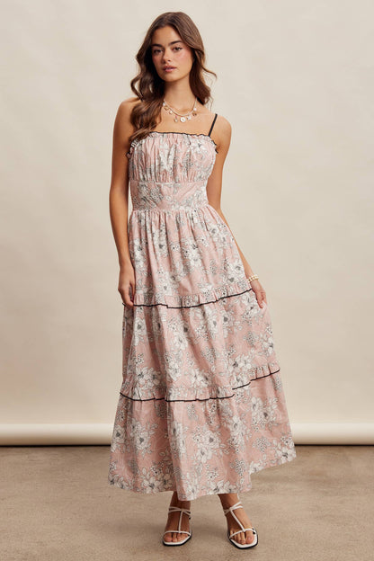 Floral Ruffle Tiered Maxi Dress
