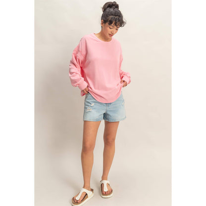 Oversized Cross Detail Open Back Sweatshirt