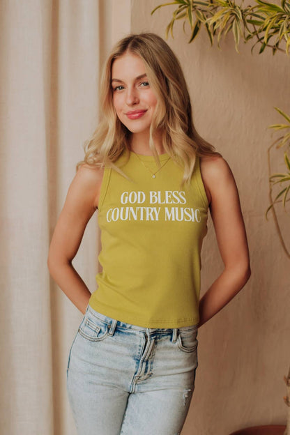 God Bless Country Music Tank Top