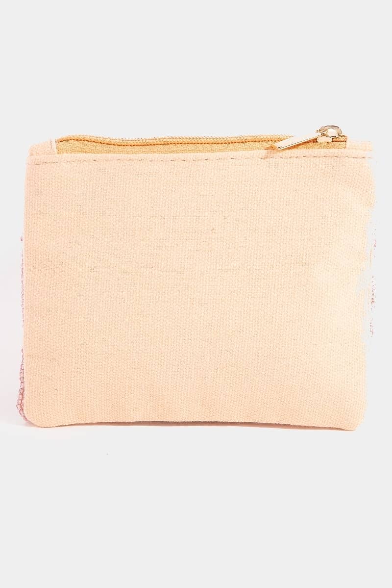 Pearl And Seeded Mom Coin Purse: MULTI