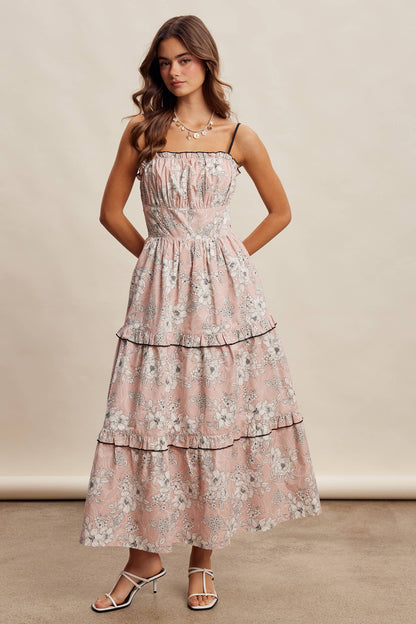 Floral Ruffle Tiered Maxi Dress
