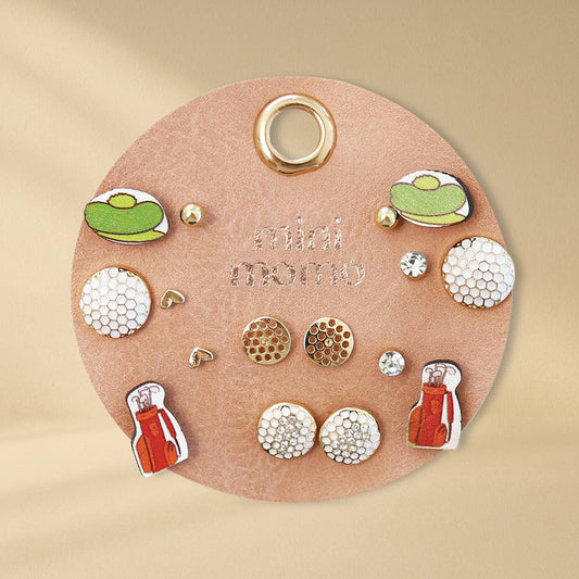 Golf Stud Earrings Multipack