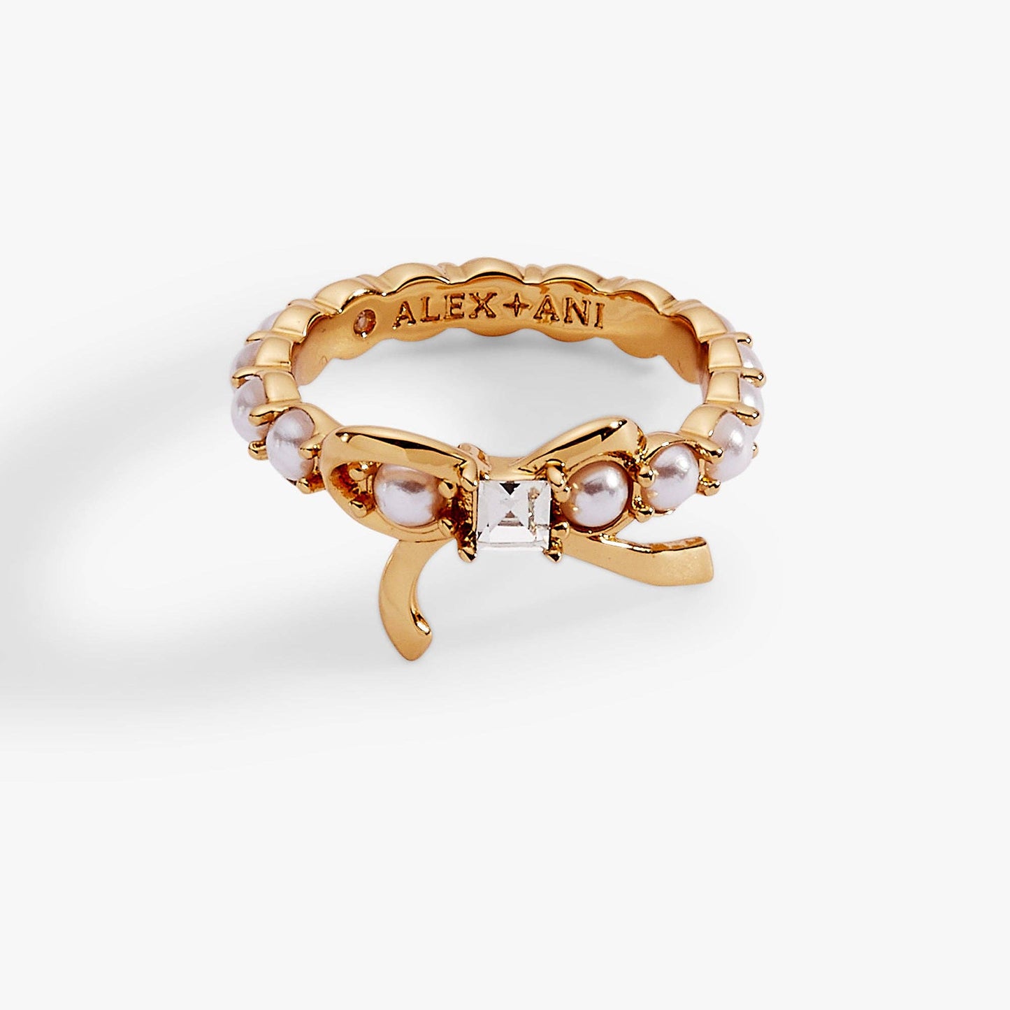 Bow Pearl Coquette Ring: Gold