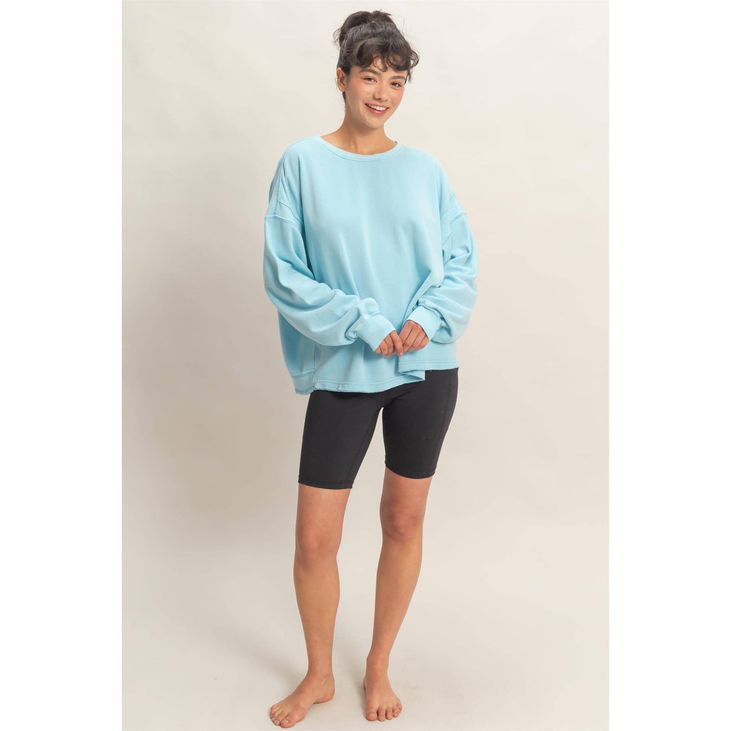 Oversized Cross Detail Open Back Sweatshirt