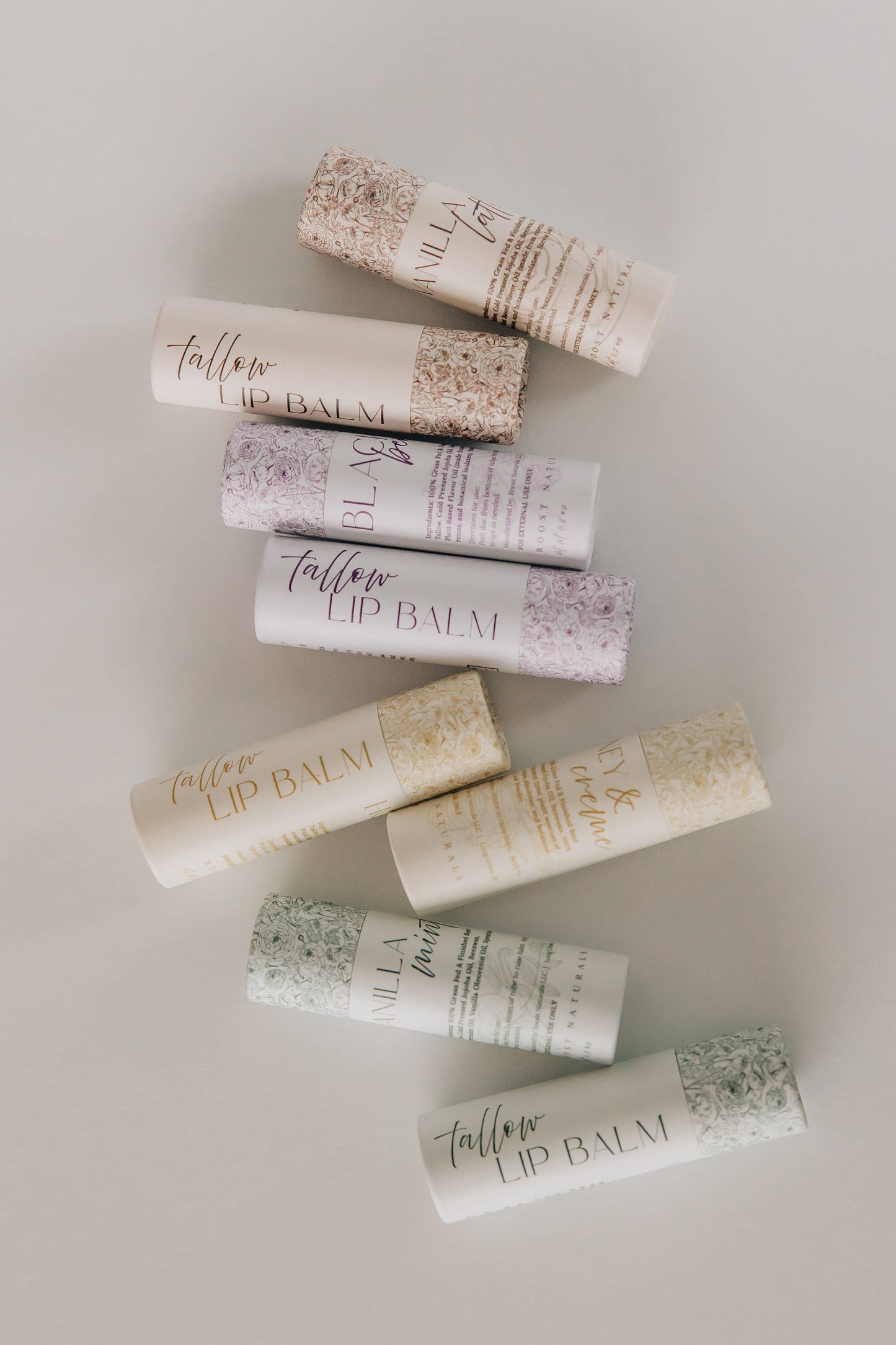 Tallow Lip Balm: Variety Pack (5x each flavor)