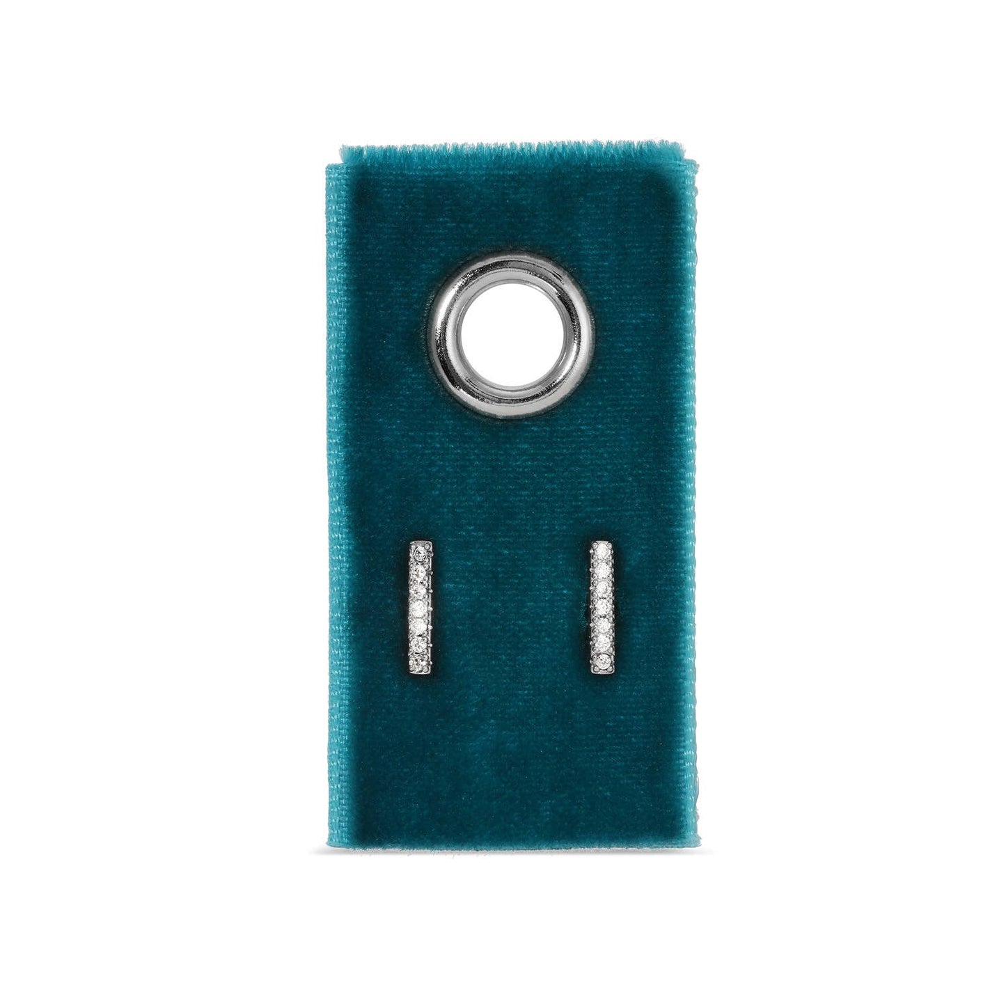 Pavé Bar Studs On Velvet Gift Tag: Gold