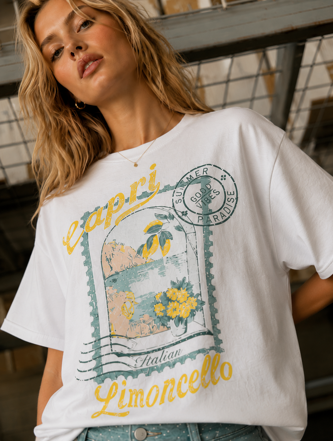 Capri Limoncello White T-Shirt