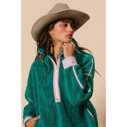 HALF ZIP UP SHERPA JACKET