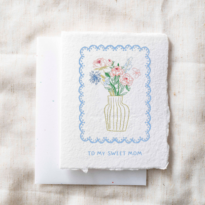 To My Sweet Mom Card | Flowers Mother's Day Greeting Card