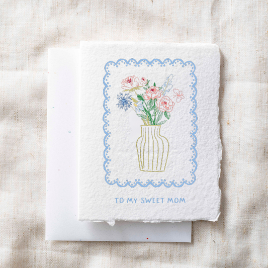 To My Sweet Mom Card | Flowers Mother's Day Greeting Card
