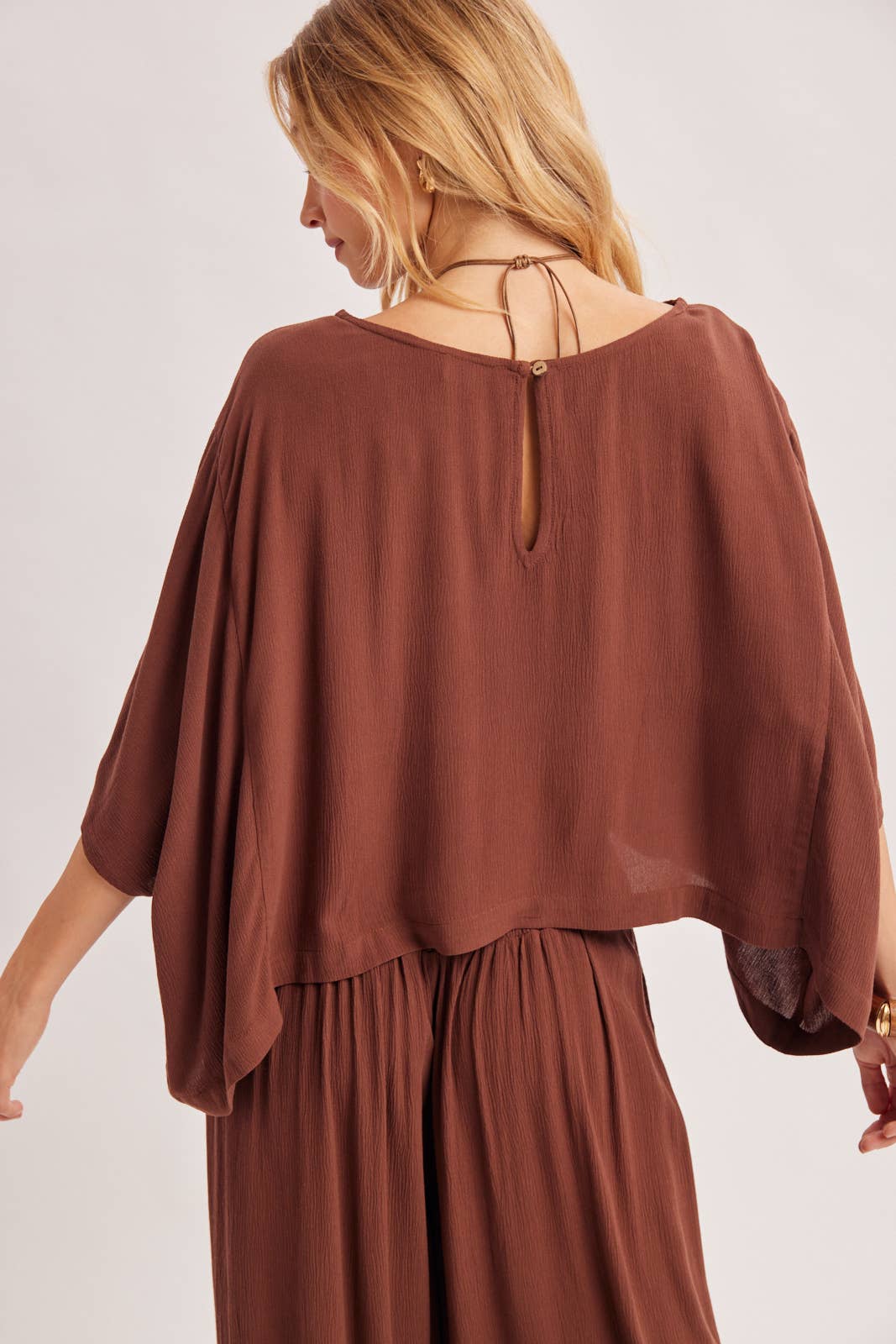 BOHO OVERSIZED DOLMAN TOP AND BALLOON LEG PANTS SET