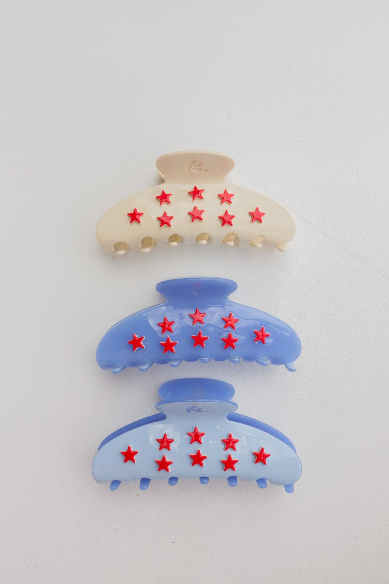 STARGIRL CLAW: WHITE + RED STARS