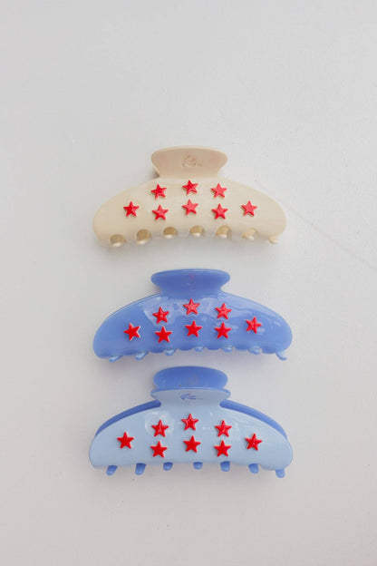 STARGIRL CLAW: WHITE + RED STARS