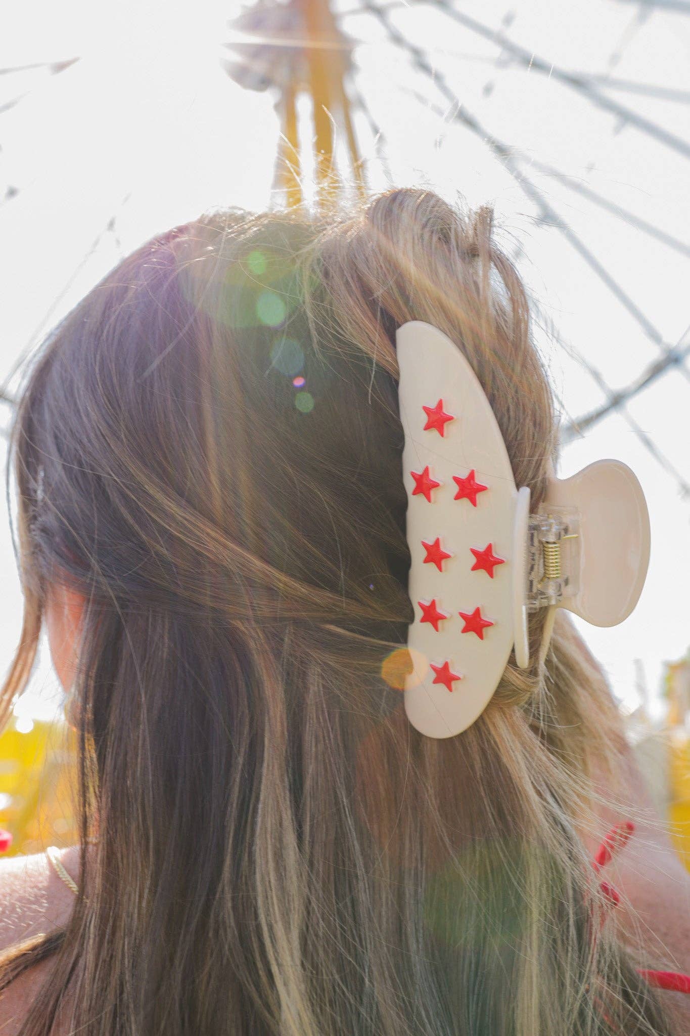 STARGIRL CLAW: WHITE + RED STARS
