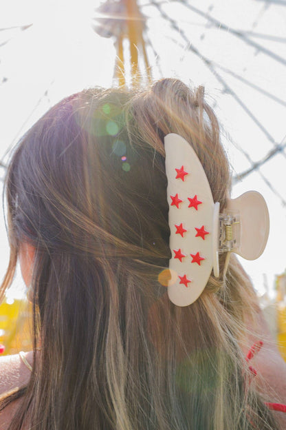 STARGIRL CLAW: WHITE + RED STARS